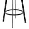Armen Living Capri 26" Swivel Modern Black Metal and Slate Gray Faux Leather Bar and Counter Stool LCCPBABLSG26 - alternate 5
